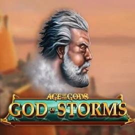 Age Of The Gods: God of Storms online game logo by Playtech on benjijgifvrij.nl